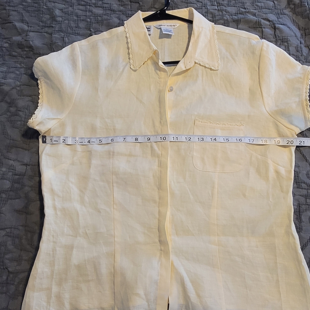 Vintage Richard Malcolm Irish linen top with embroidery detail - Picture 4 of 6
